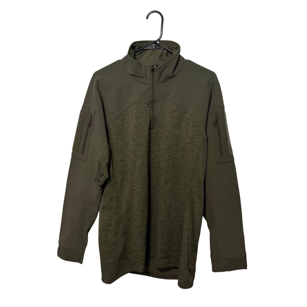 Beyond Clothing A9 Mission Shirt Mens Large Green 1/4 Zip Tactical Pockets Field